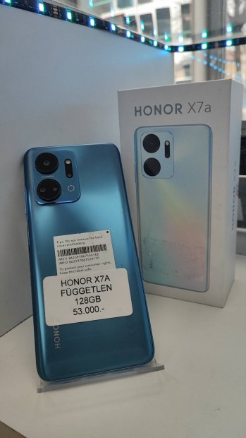 Honor X7A 128GB Doboz gyári töltő + Garancia