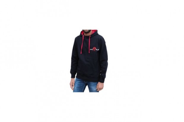 Hoodie fekete/piros KRM Pro Ride S