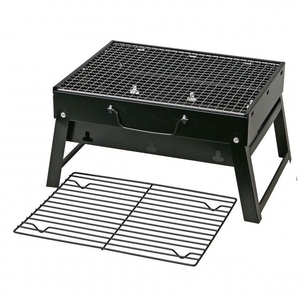 Hordozható grill 35 x 27 x 20 cm Fekete