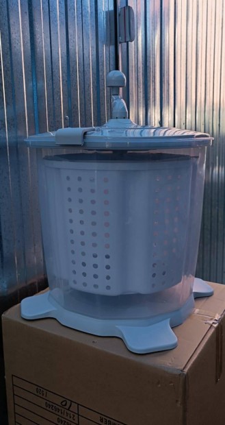 Hordozható mechanikus kemping mini mosogép + centrifuga