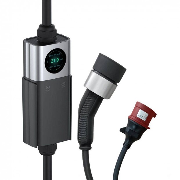 Hordozható töltő elektromos autóhoz 11 kw | 6-16A | Type 2 | Wifi