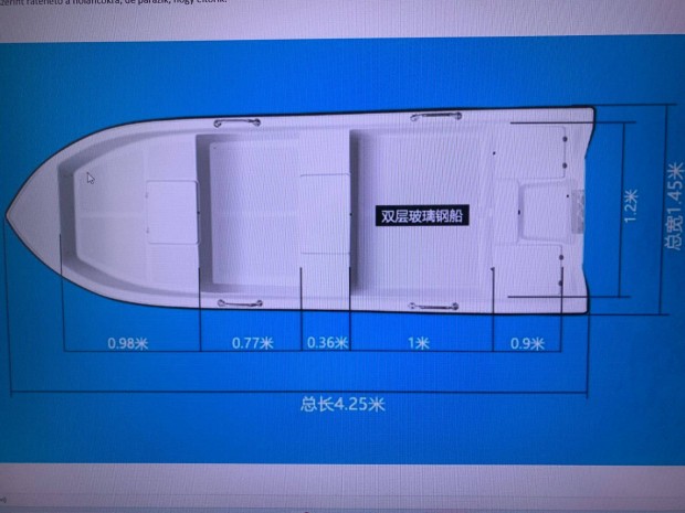 Horg�sz cs�nak-haj� 4,25m elad� �j