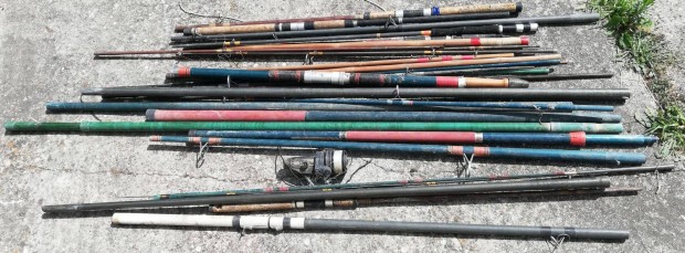Horgászbot pecabot több db. horgász hagyaték Balatonfüreden