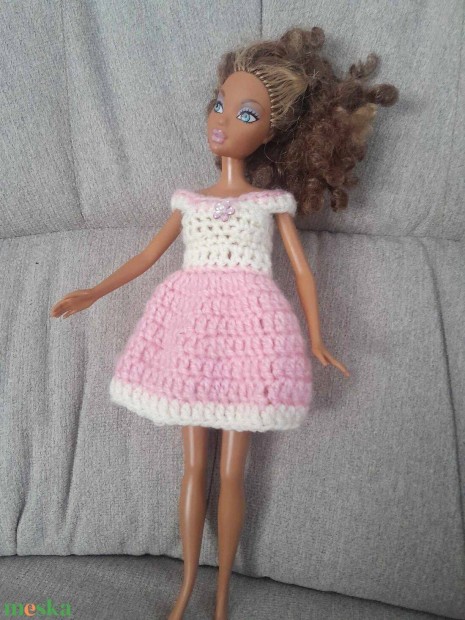 Horgolt ruha (3.) j. Kzmves termk. Barbie tpus babkra