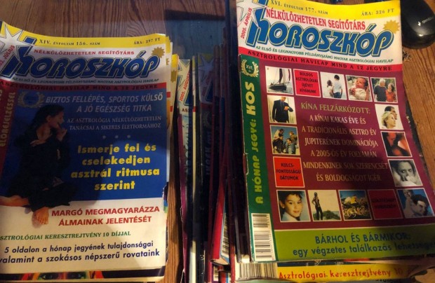 Horoszkp magazin rgi szmai 3800 ft/ 10 db