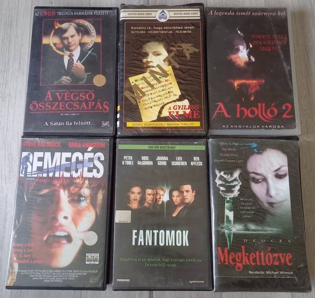 Horror - thriller vhs csomag - 2490ft/db