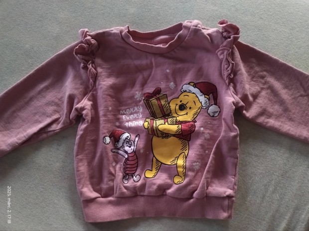 Hosszú ujjú kislány pulcsi, pulóver eladó, Micimackó, 92