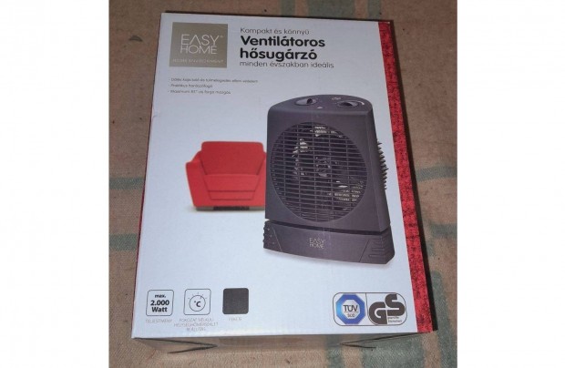 Hsugrz j Elektromos ventiltoros fekete 2000W 2 fokozat, forg