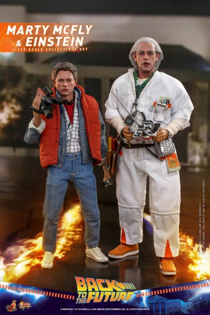 Hot Toys MMS 573&610 - Marty Mcfly & Einstein & Doc Brown deluxe