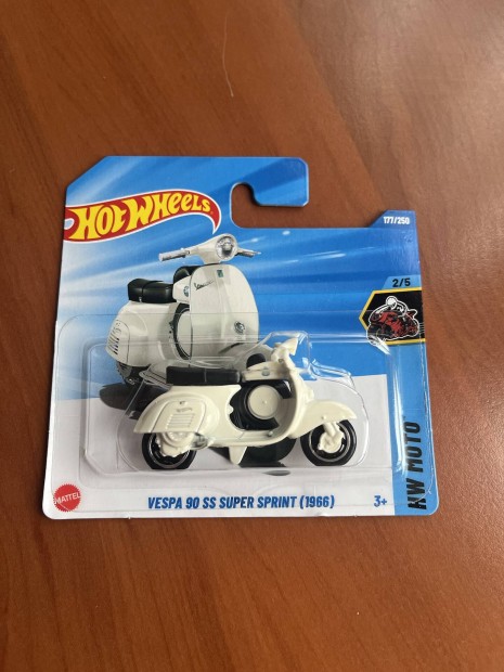 Hot Wheels 2025 - Vespa 90 SS Super Sprint (1966) fehér Új