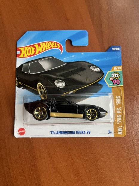 Hot Wheels 2025 - '71 Lamborghini Miura SV fekete Új