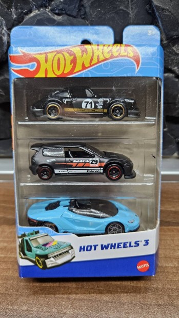 Hot Wheels 3db-os szett Porsche356/Honda/Lamborghini