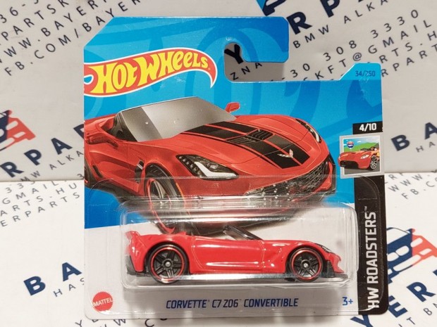 Hot Wheels Corvette C7 Z06 Convertible - HW Roadsters 4/10 - 34/250 -