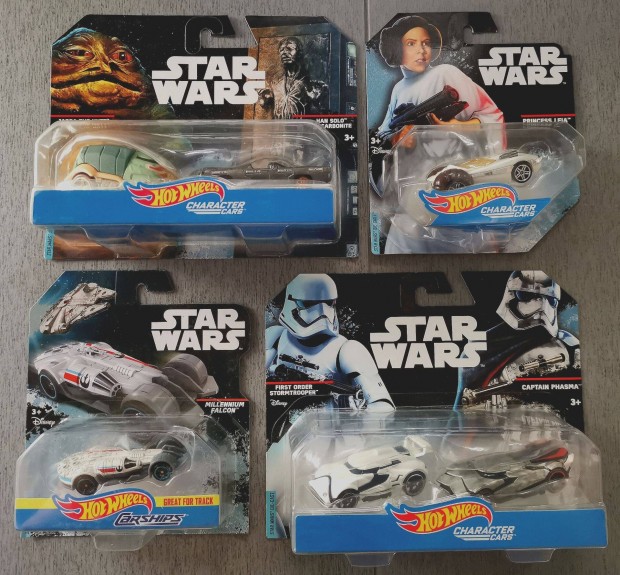 Hot Wheels Disney Star Wars Character Cars Pack 4 darab