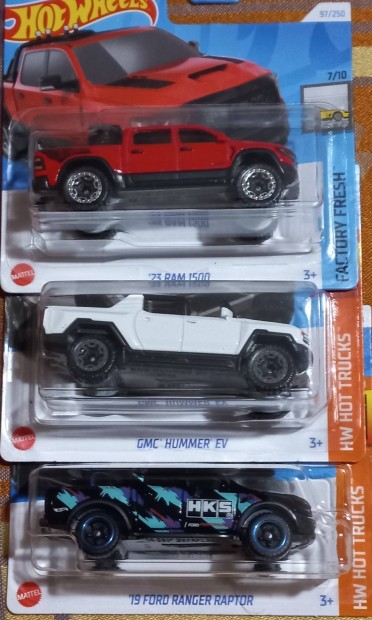 Hot Wheels Dodge Ram, Hummer, Ranger Raptor