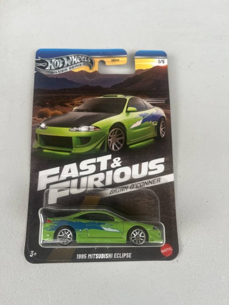 Hot Wheels Fast Furious Brian O'Conner 1/5 1995 Mitsubishi Eclipse Új
