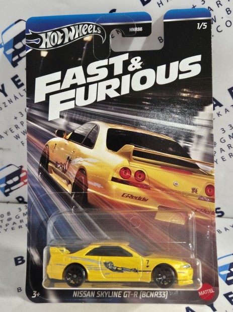 Hot Wheels Fast and Furious - Hallos iramban 1/5 - Nissan Skyline GT