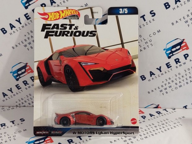 Hot Wheels Fast and Furious - Hallos iramban 3/5 - Lykan Hypersport