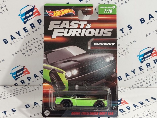 Hot Wheels Fast and Furious - Hallos iramban - Dodge Challenger Drif