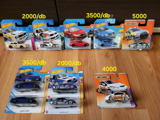 Hot Wheels Matchbox kisaut gyjtemny BMW Audi Mazda Honda stb