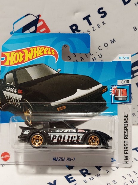 Hot Wheels Mazda RX-7  - First Response - 80/250 - fekete -  Hot Whee