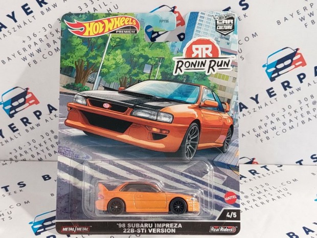 Hot Wheels Premium - Subaru Impreza 22b Sti (1998) - Ronin Run -  Hot