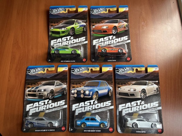 Hot Wheels Silver Series Fast & Furious Brian O'conner komplett sor Új