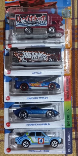 Hot Wheels TH pakk, Viper, Lamborghini, Escort RS