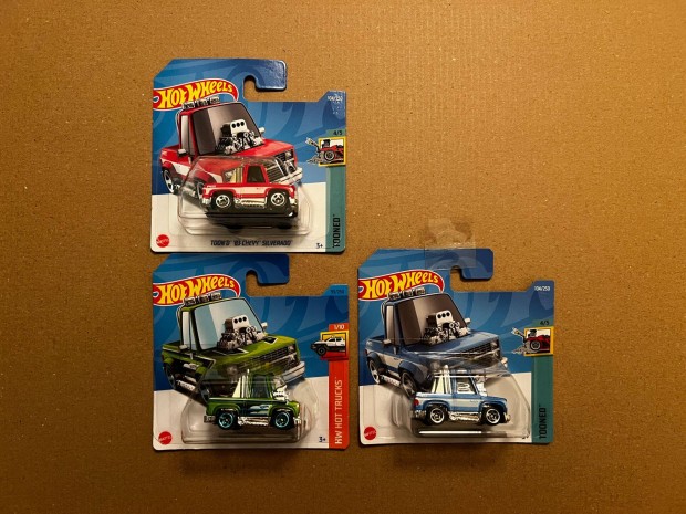 Hot Wheels - Toon'd '83 Chevy Silverado - kék, piros, zöld