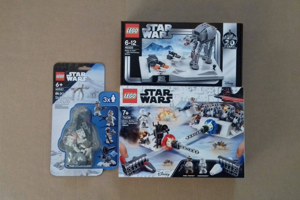 Hothi csata bontatlan Star Wars LEGO 75239 Genertor 40333 40557 Fox