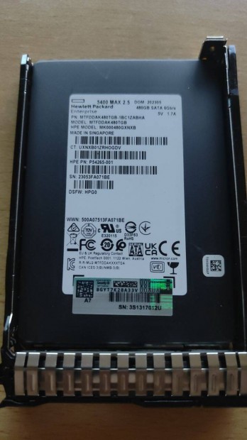 Hp 480gb 6g 2.5 ssd