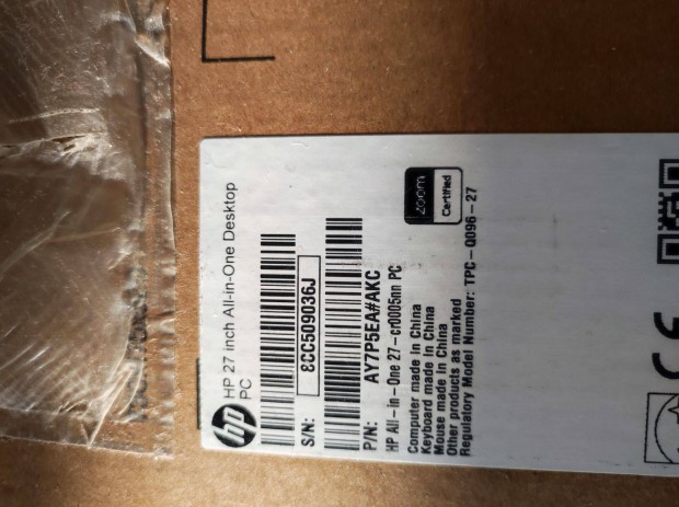 Hp all-in-one 27 27-cr0005nn shell white asztali gép új eladó