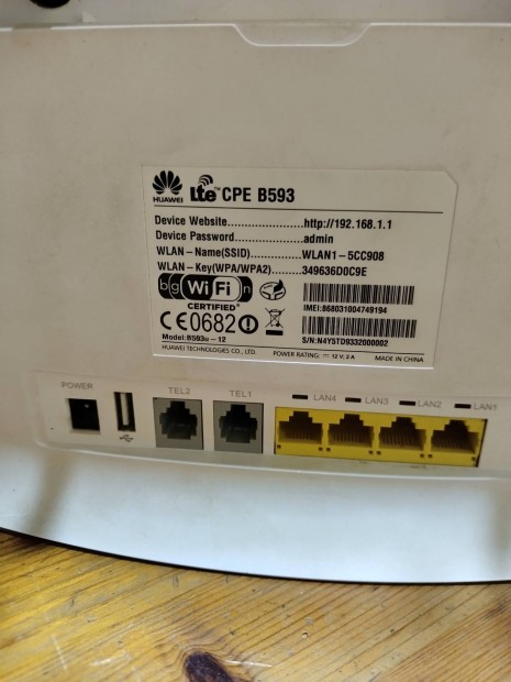 Huawei B593 4g simes router