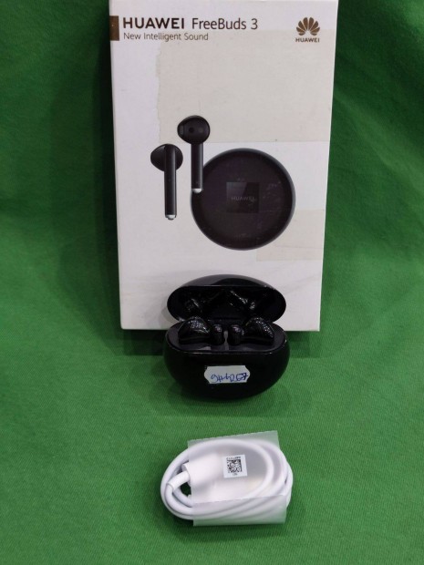 Huawei Freebuds 3 fekete Bluetooth flhallgat dobozban!