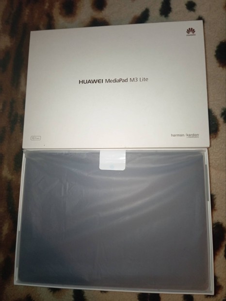 Huawei Mediapad M3 Lite 4G LTE + Tok + Töltő + Leírás, Dobozában.