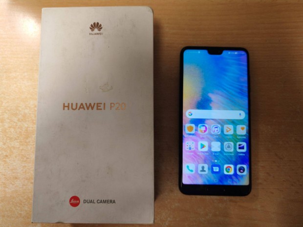 Huawei P20 4/128GB Dual Fggetlen Fekete Garis !