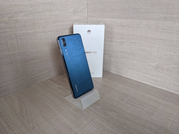 Huawei P20, Blue, 128 GB, Dual SIM, Újszerű (Gyönyörű), 100%