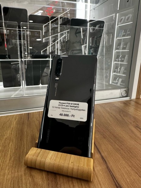 Huawei P30 Krtyafggetlen 128 GB, 12 h garancia