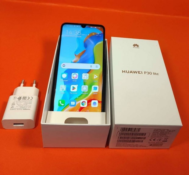 Huawei P30 Lite 128GB Fekete Dual simes szp dobozos mobiltelefon elad