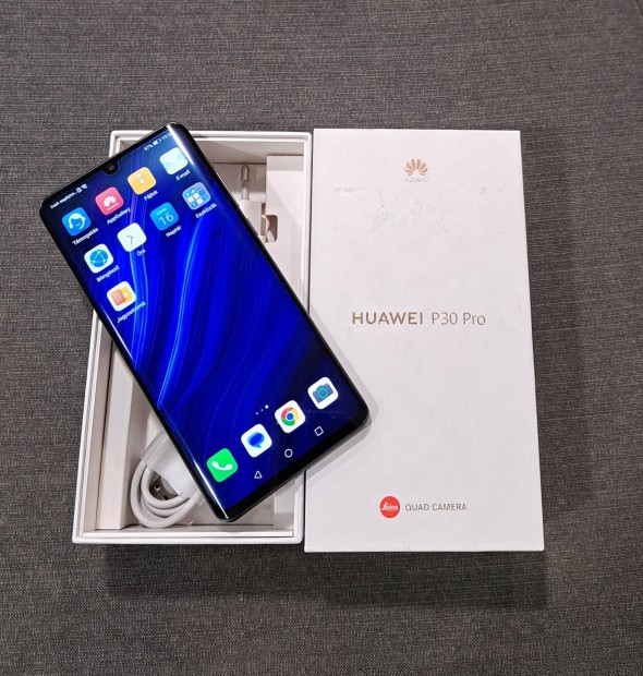 Huawei P30 Pro Fekete Kártyafüggetlen Mobiltelefon Eladó!