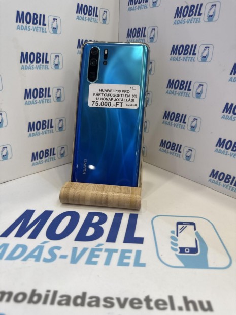 Huawei P30 Pro Kártyafüggetlen 256 GB, 12 hó garancia