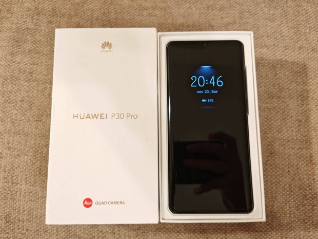 Huawei P30 Pro kivl llapotban elad (fekete, 256GB/8GB)