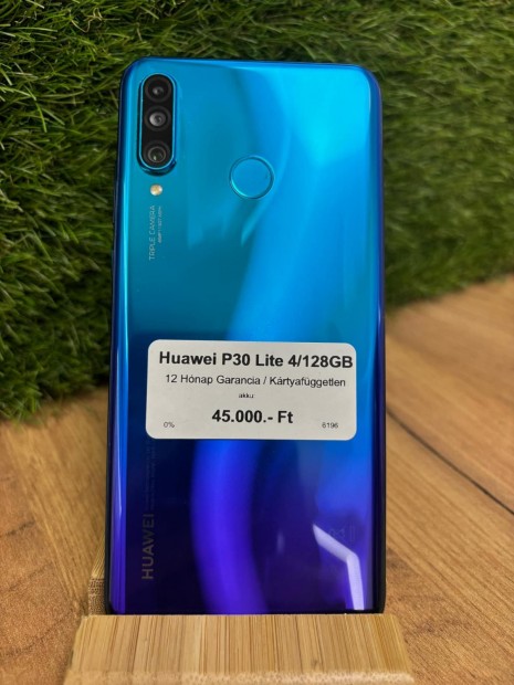 Huawei P30 lite Krtyafggetlen 128 GB 4 GB Ram, 12 h garancia