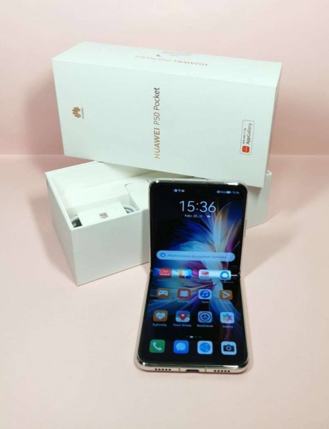 Huawei P50 Pocket 256GB Fehr nyithat Dual,fggetlen karcmentes mobil