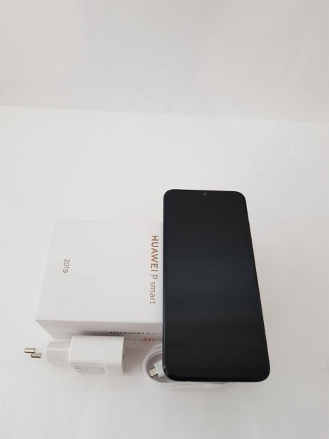 Huawei P Smart 2019 64GB Fekete Krtyafggetlen j llapot mobiltelef