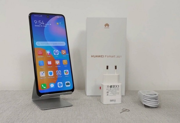 Huawei P Smart 2021 4/128GB j Dual SIM Fggetlen Okostelefon Elad