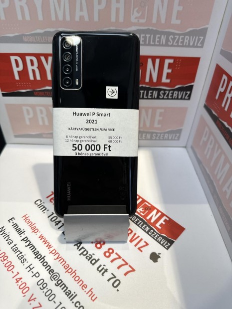 Huawei P smart (2021) Krtyafggetlen 128 GB, 12 h garancia