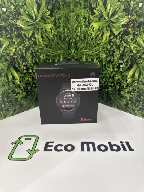 Huawei Watch 3 Bluetooth, 12 hó garancia