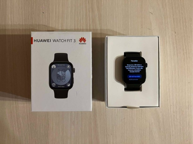 Huawei Watch Fit 3 Okosra szinte j Fekete Garancival !