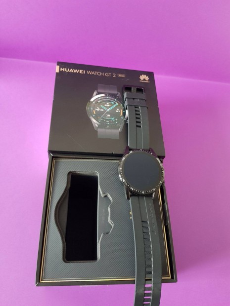 Huawei Watch GT2 46mm es Black fekete szn,szp llapot okosra dobo
